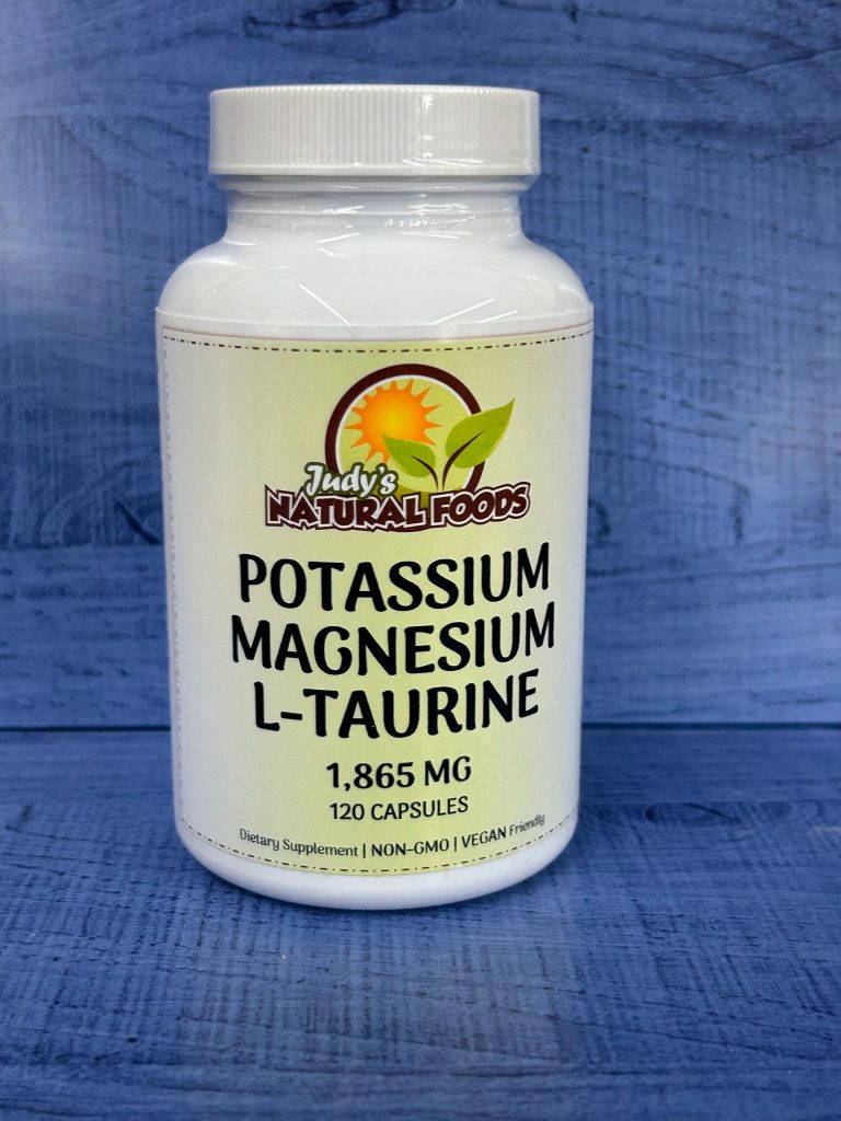 Judys Natural Foods Potassium/Magnesium/L-Taurine 1865mg 120 Capsules